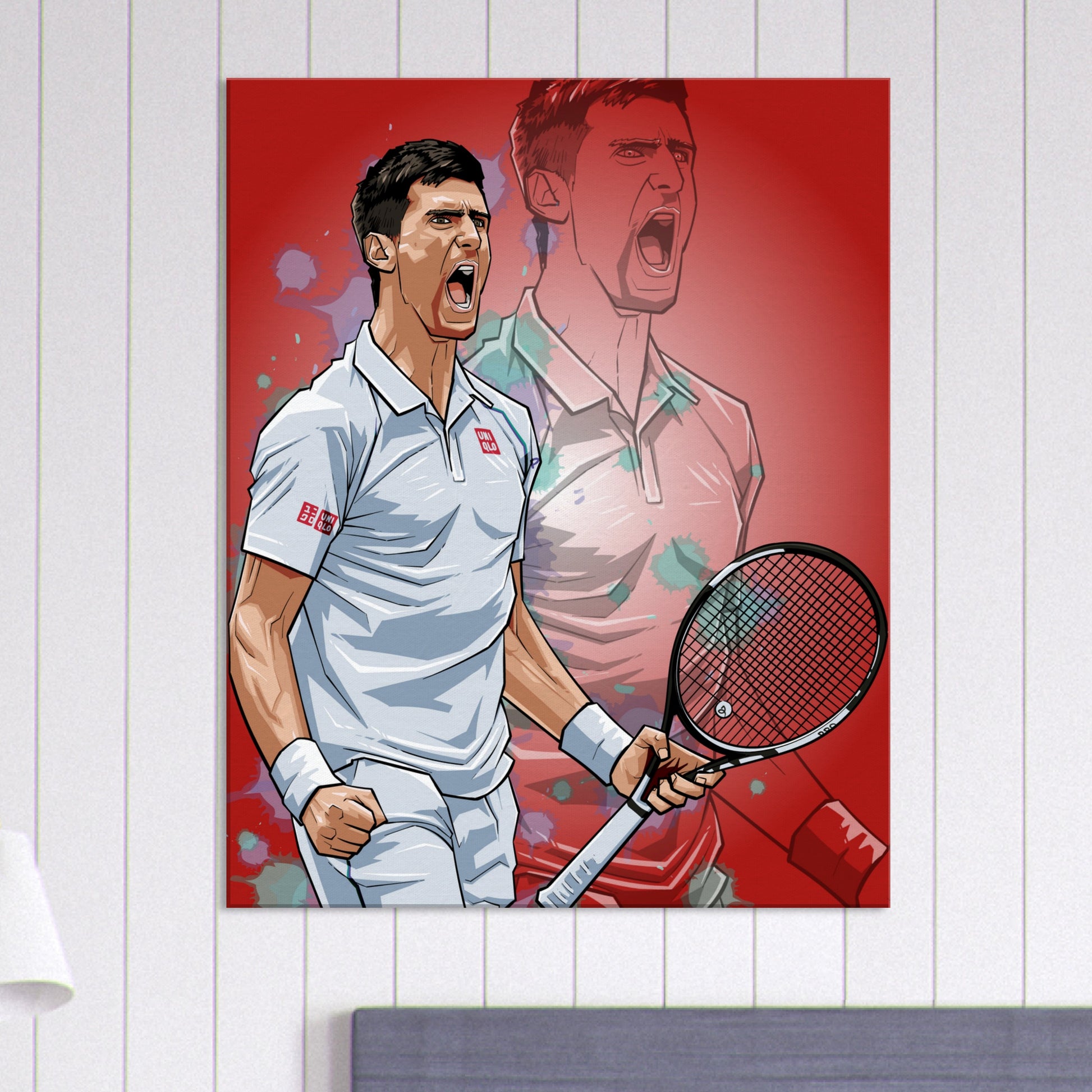 novak djokovic canvas