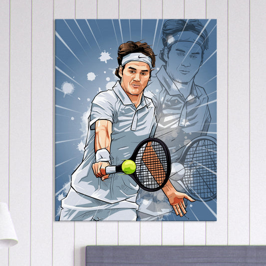 roger federer canvas